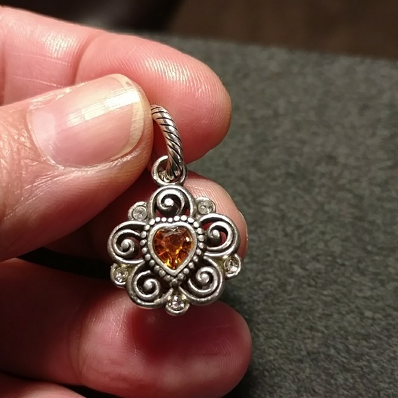 Brighton Jewelry - Brighton Amber Heart Charm